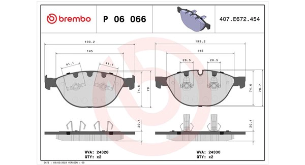 Brake Pad Set, disc brake (363700406066)