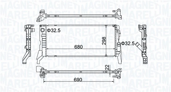 Radiator, engine cooling (350213202700)