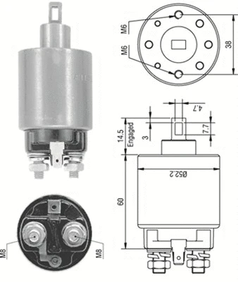 Solenoid Switch, starter (940113050237)