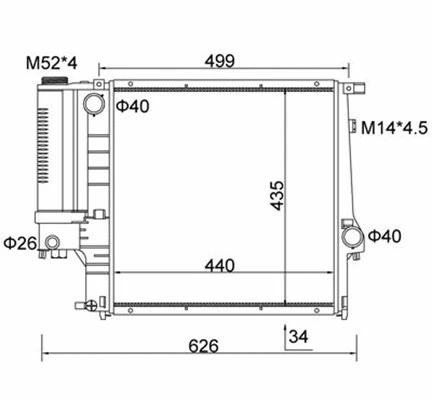 Radiator, engine cooling (359000300660)