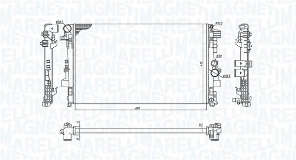 Radiator, engine cooling (350213955000)