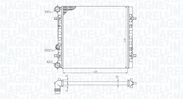 Radiator, engine cooling (350213190900)