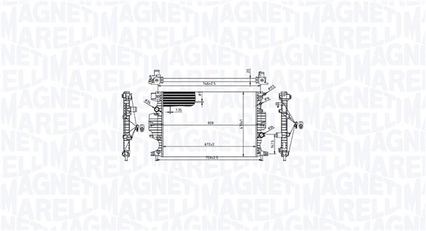 Radiator, engine cooling (350213215900)