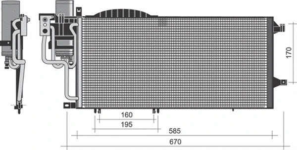 Condenser, air conditioning (350203352000)