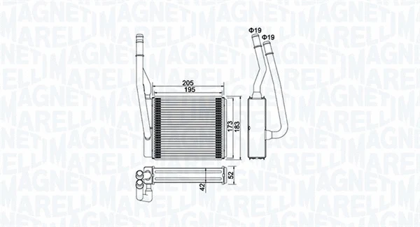 Heat Exchanger, interior heating (350218414000)