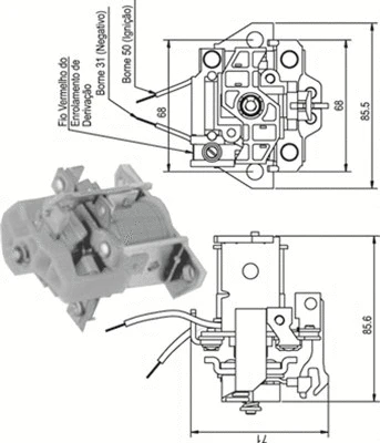 Solenoid Switch, starter (940113050338)