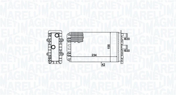 Heat Exchanger, interior heating (350218475000)