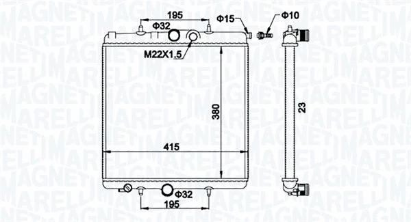 Radiator, engine cooling (350213194100)