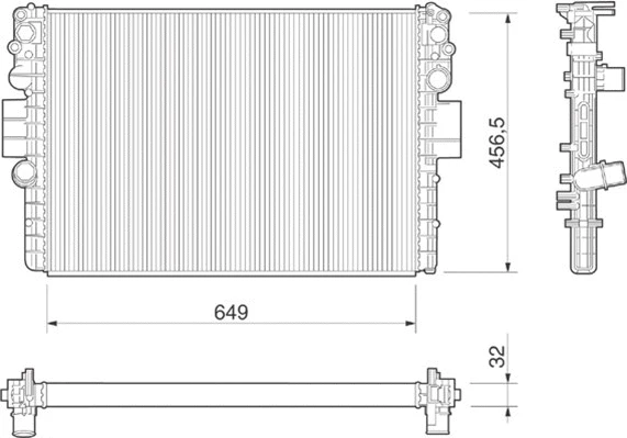 Radiator, engine cooling (350213016000)