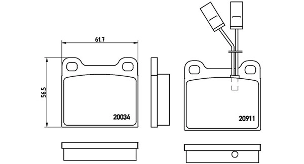 Brake Pad Set, disc brake (363700423012)