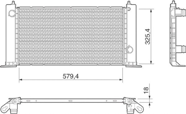Radiator, engine cooling (350213189000)