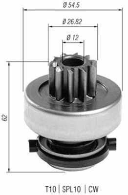 Pinion, starter (940113020398)