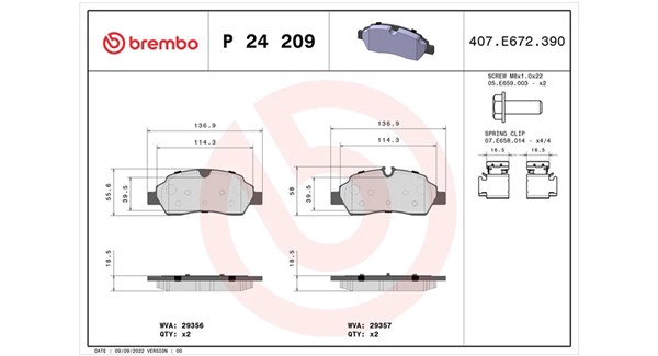 Brake Pad Set, disc brake (363700424209)