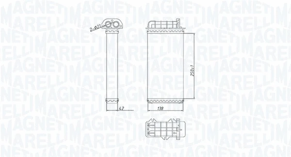 Heat Exchanger, interior heating (350218400000)