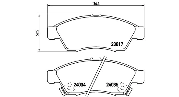 Brake Pad Set, disc brake (363700479014)