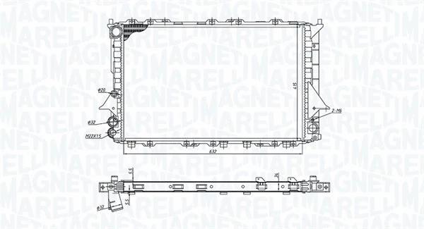Radiator, engine cooling (350213189900)