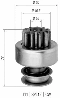 Pinion, starter (940113020292)