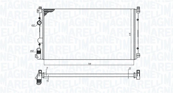 Radiator, engine cooling (350213185100)
