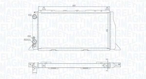 Radiator, engine cooling (350213406000)