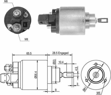 Solenoid Switch, starter (940113050415)