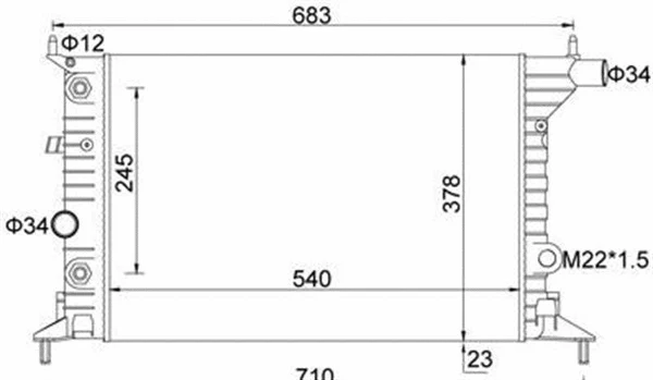 Radiator, engine cooling (359000391670)
