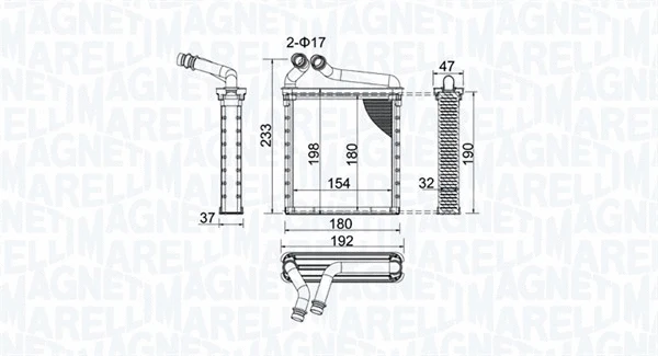 Heat Exchanger, interior heating (350218442000)