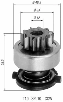 Pinion, starter (940113020252)
