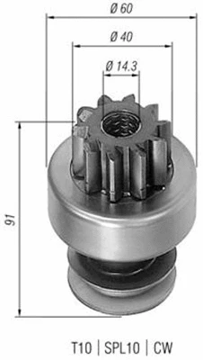Pinion, starter (940113020263)