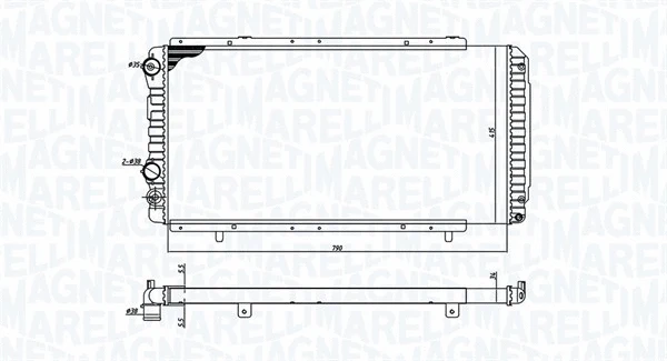 Radiator, engine cooling (350213707000)