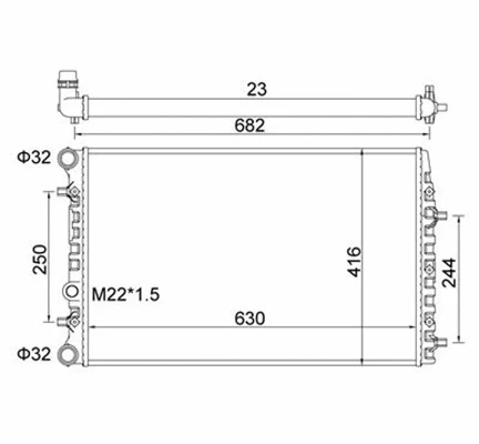 Radiator, engine cooling (359000300850)