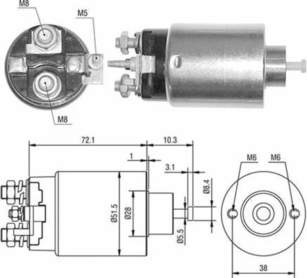 Solenoid Switch, starter (940113050396)