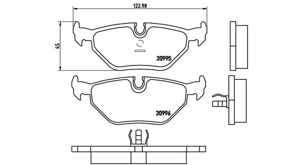 Brake Pad Set, disc brake (363700406011)