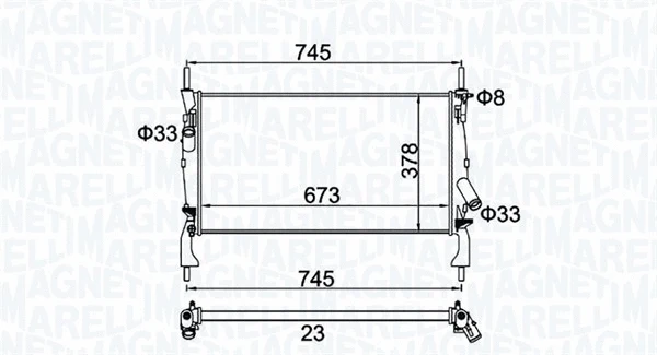 Radiator, engine cooling (350213173900)