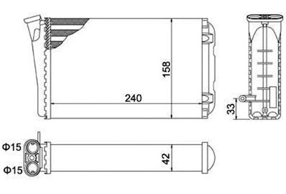 Heat Exchanger, interior heating (359000391940)