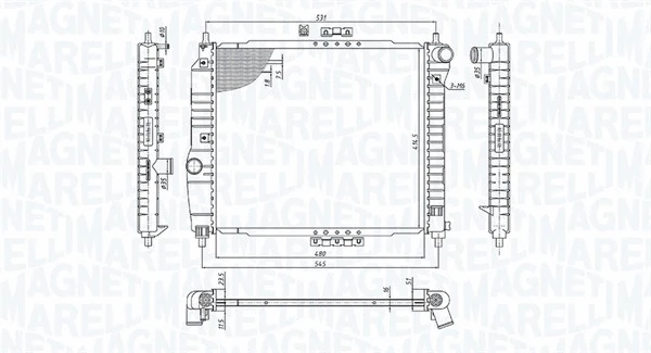 Radiator, engine cooling (350213891000)