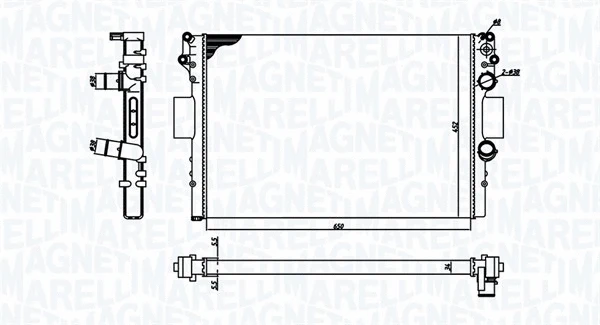 Radiator, engine cooling (350213184400)