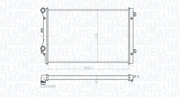 Radiator, engine cooling (350213852000)