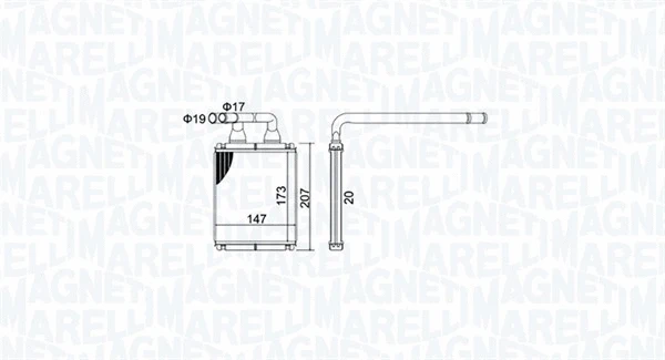 Heat Exchanger, interior heating (350218496000)