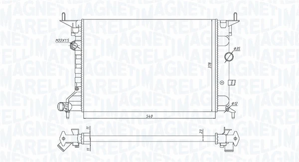 Radiator, engine cooling (350213194800)