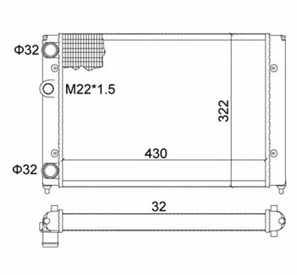 Radiator, engine cooling (359000300440)