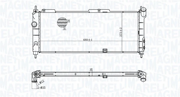 Radiator, engine cooling (350213175300)