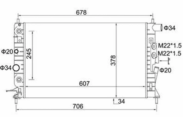Radiator, engine cooling (359000391650)