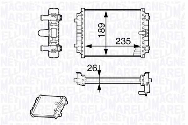 Radiator, engine cooling (350213138900)