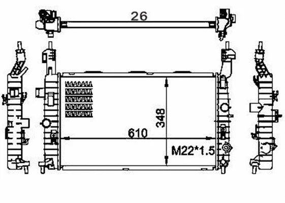 Radiator, engine cooling (359000301220)