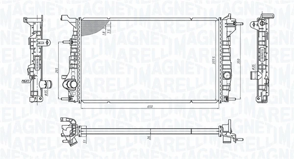 Radiator, engine cooling (350213200600)
