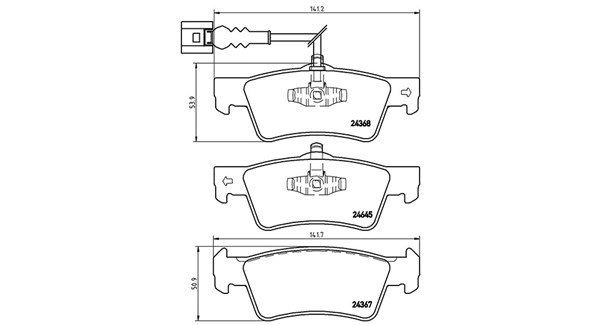 Brake Pad Set, disc brake (363700485091)