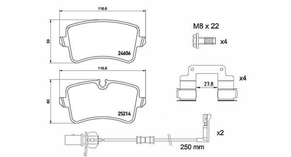 Brake Pad Set, disc brake (363700485157)
