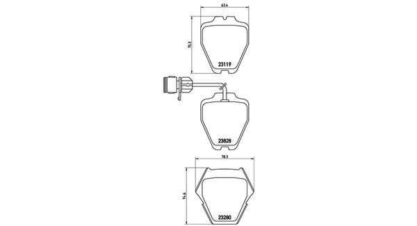 Brake Pad Set, disc brake (363700485054)