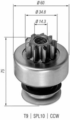 Pinion, starter (940113020080)