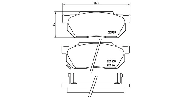 Brake Pad Set, disc brake (363700428008)